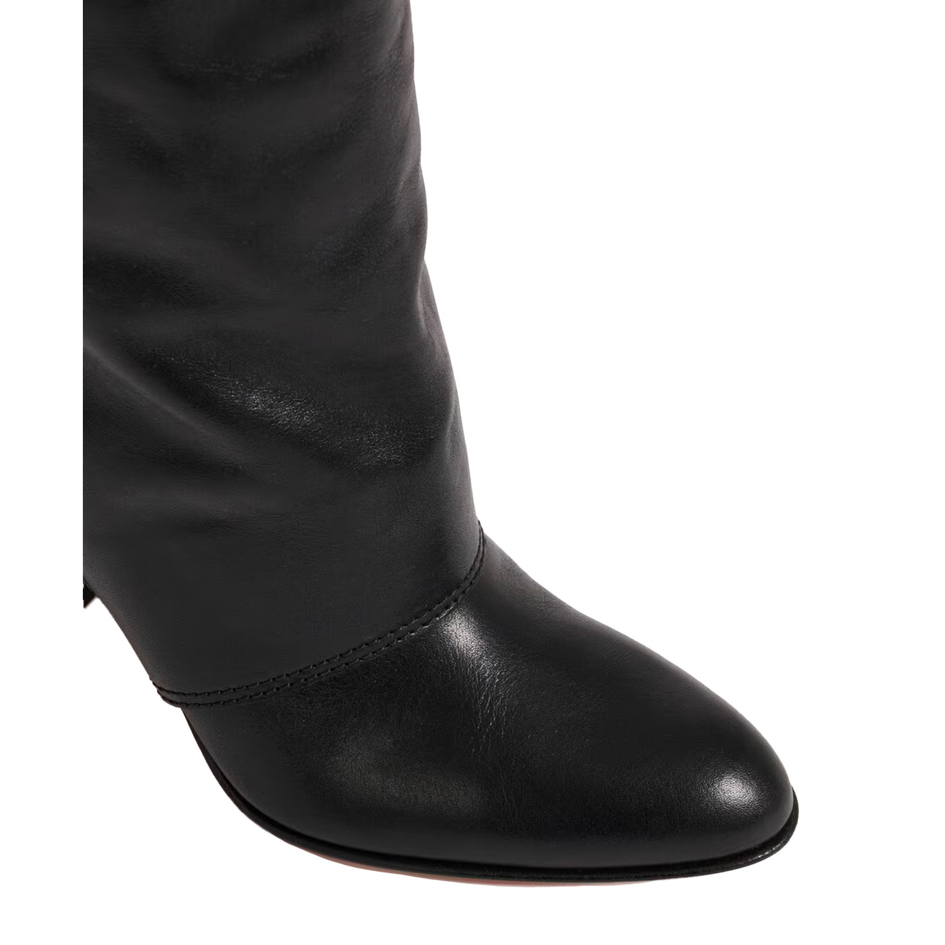 Visuel 3 : Collection Jimmy Choo Bordeaux | Botte Anouk en cuir noir| Chaussures de luxe Parenthese Bordeaux