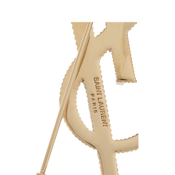 Visuel 3 : Collection Saint Laurent Bordeaux | Broche Cassandre effet strié en laiton| Boutique Parenthese Bordeaux