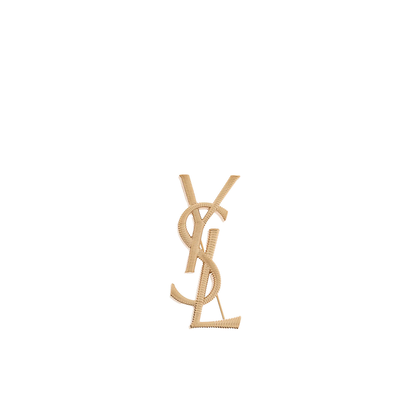 Visuel 1 : Collection Saint Laurent Bordeaux | Broche Cassandre effet strié en laiton| Boutique Parenthese Bordeaux