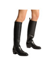 Visuel 2 : Collection Jimmy Choo Bordeaux | Botte Mave en cuir noir| Chaussures de luxe Parenthese Bordeaux