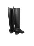 Visuel 5 : Collection Jimmy Choo Bordeaux | Botte Mave en cuir noir| Chaussures de luxe Parenthese Bordeaux