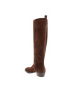 Visuel 3 : Collection Jimmy Choo Bordeaux | Botte Mave en veau velours chocolat| Chaussures de luxe Parenthese Bordeaux