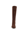 Visuel 4 : Collection Jimmy Choo Bordeaux | Botte Mave en veau velours chocolat| Chaussures de luxe Parenthese Bordeaux