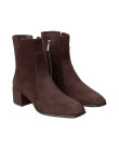 Visuel 2 : Collection Jimmy Choo Bordeaux | Boots Eliot en veau velours chocolat| Chaussures de luxe Parenthese Bordeaux