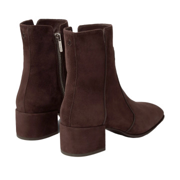 Visuel 4 : Collection Jimmy Choo Bordeaux | Boots Eliot en veau velours chocolat| Chaussures de luxe Parenthese Bordeaux