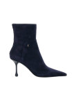 Visuel 1 : Collection Jimmy Choo Bordeaux | Boots Cycas en veau velours marine| Chaussures de luxe Parenthese Bordeaux