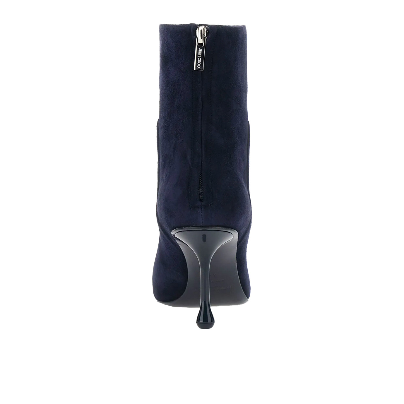 Visuel 3 : Collection Jimmy Choo Bordeaux | Boots Cycas en veau velours marine| Chaussures de luxe Parenthese Bordeaux