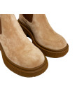 Visuel 4 : Collection Jimmy Choo Bordeaux | Boots Tamia Chelsea en veau velours toffee| Chaussures de luxe Parenthese Bordeaux