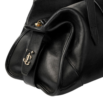 Visuel 3 : Collection Jimmy Choo Bordeaux | Sac Bar Holdall medium en cuir noir| Sacs de luxe Parenthese Bordeaux