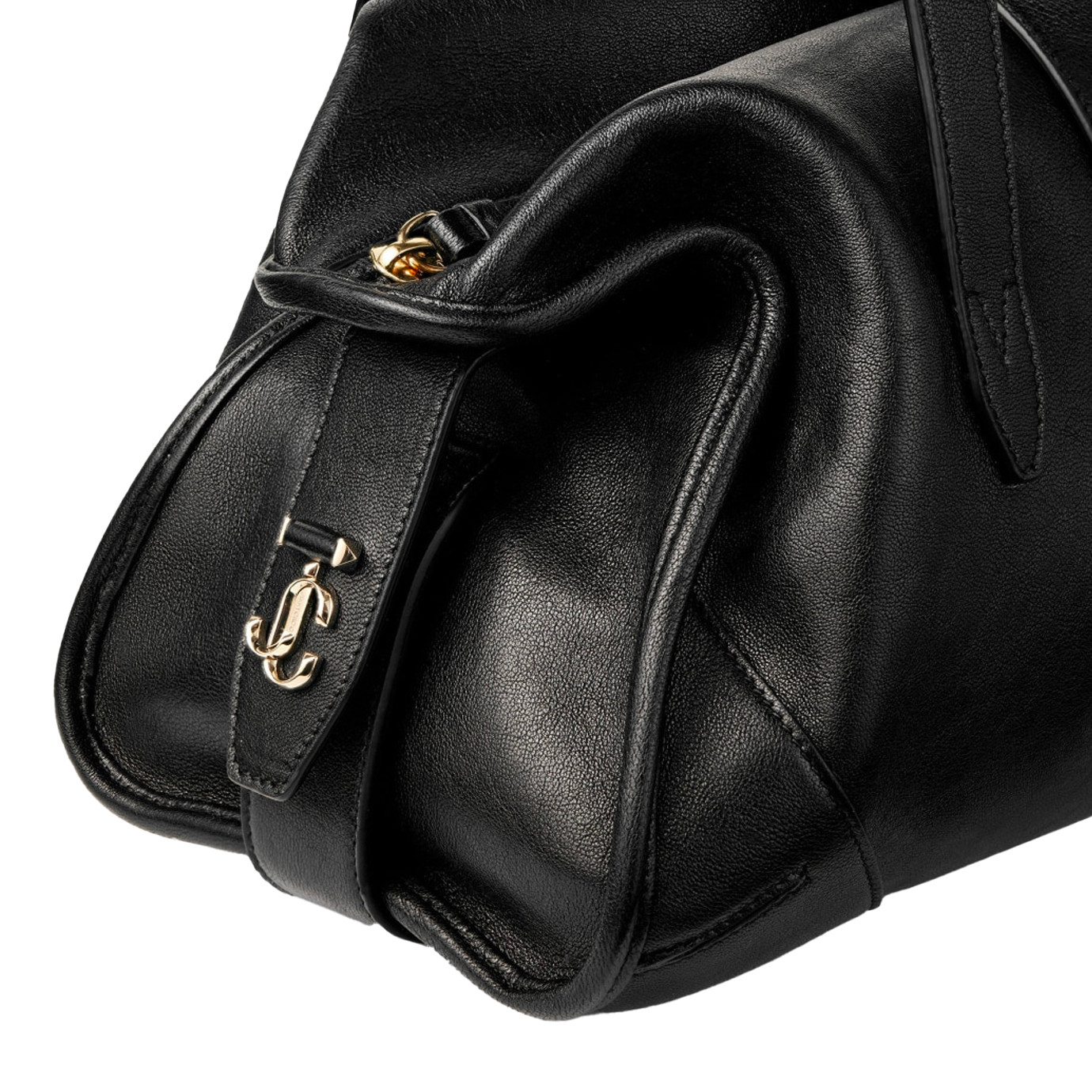 Visuel 3 : Collection Jimmy Choo Bordeaux | Sac Bar Holdall medium en cuir noir| Sacs de luxe Parenthese Bordeaux