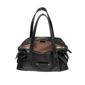 Visuel 4 : Collection Jimmy Choo Bordeaux | Sac Bar Holdall medium en cuir noir| Sacs de luxe Parenthese Bordeaux