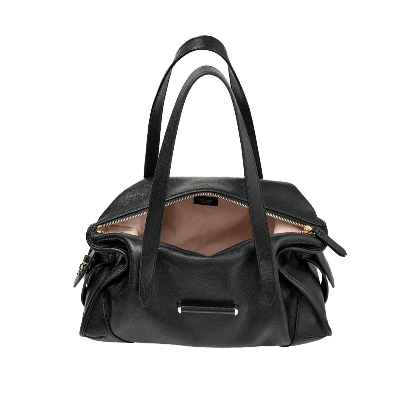 Visuel 4 : Collection Jimmy Choo Bordeaux | Sac Bar Holdall medium en cuir noir| Sacs de luxe Parenthese Bordeaux