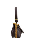 Visuel 3 : Collection Jimmy Choo Bordeaux | Sac Cinch Medium shearling chocolate| Sacs de luxe Parenthese Bordeaux
