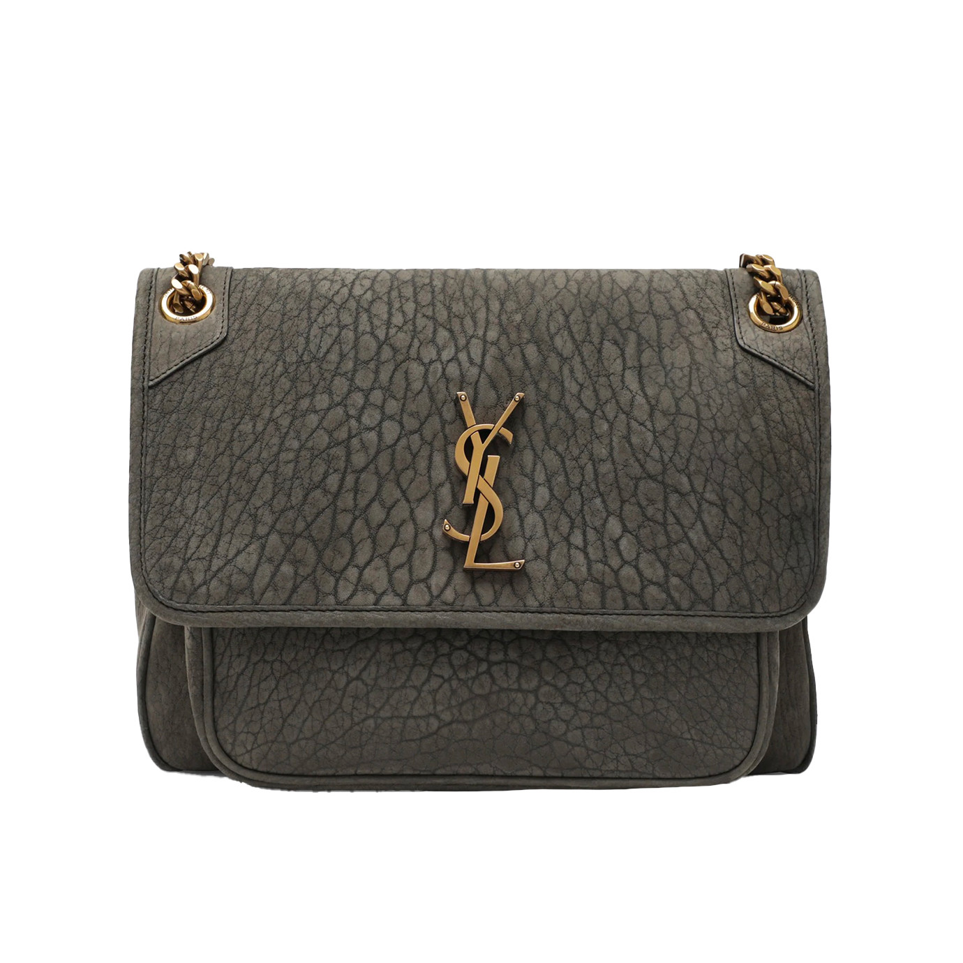 Visuel 1 : Collection Saint Laurent Bordeaux | Sac Niki medium zinc grey effet croco| Boutique Parenthese Bordeaux