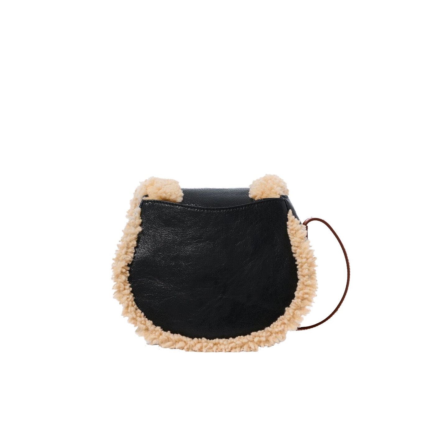Visuel 2 : Collection Chloé Bordeaux | Besace Marcie Shearling en cuir noir| Boutique Parenthese Bordeaux