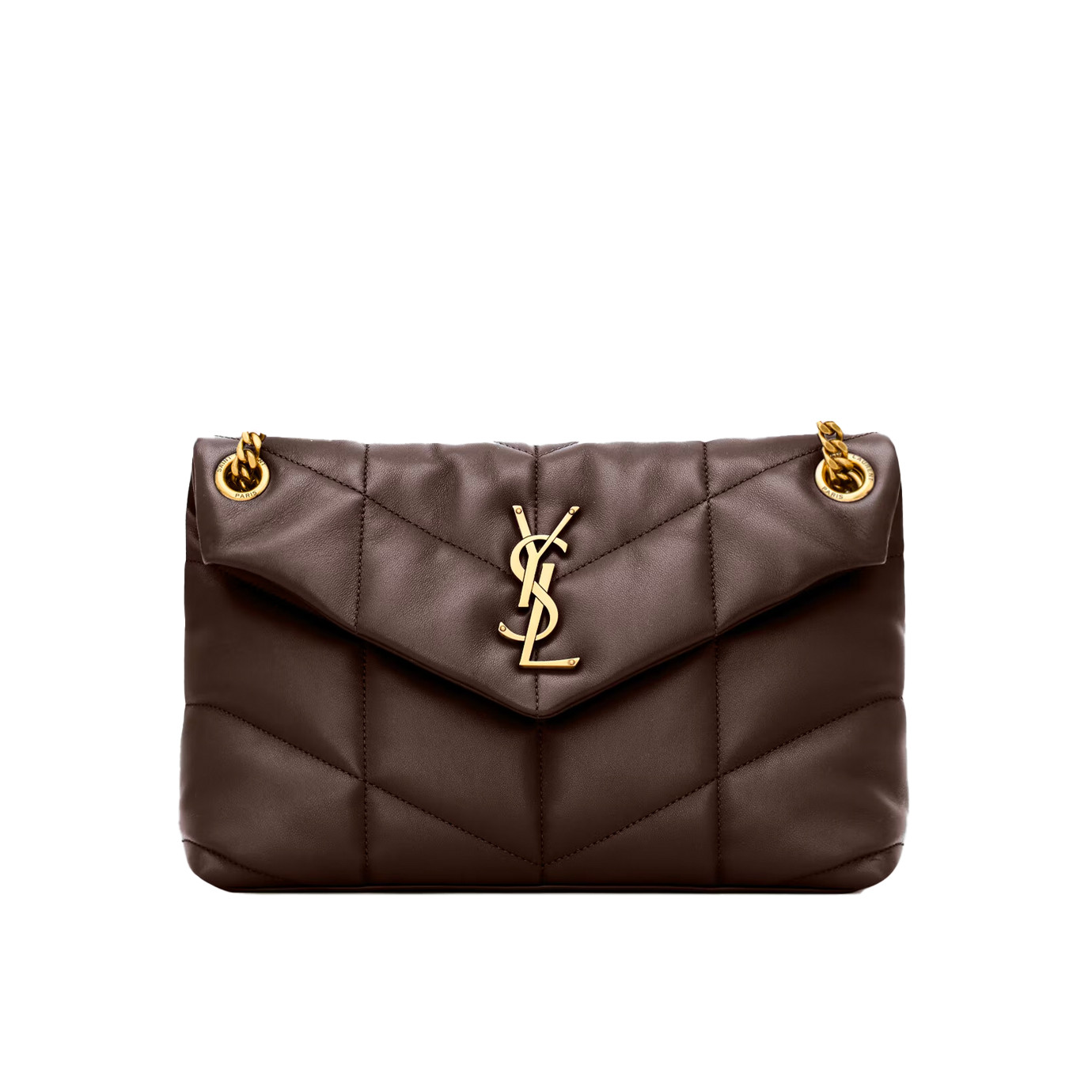 Visuel 1: Saint Laurent| Sac Puffer Small en cuir chocolat | Boutique Parenthese Bordeaux