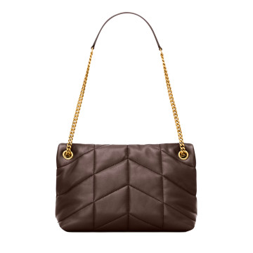 Visuel 3 : Saint Laurent| Sac Puffer Small en cuir chocolat | Boutique Parenthese Bordeaux