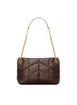 Visuel 3 : Saint Laurent| Sac Puffer Small en cuir chocolat | Boutique Parenthese Bordeaux