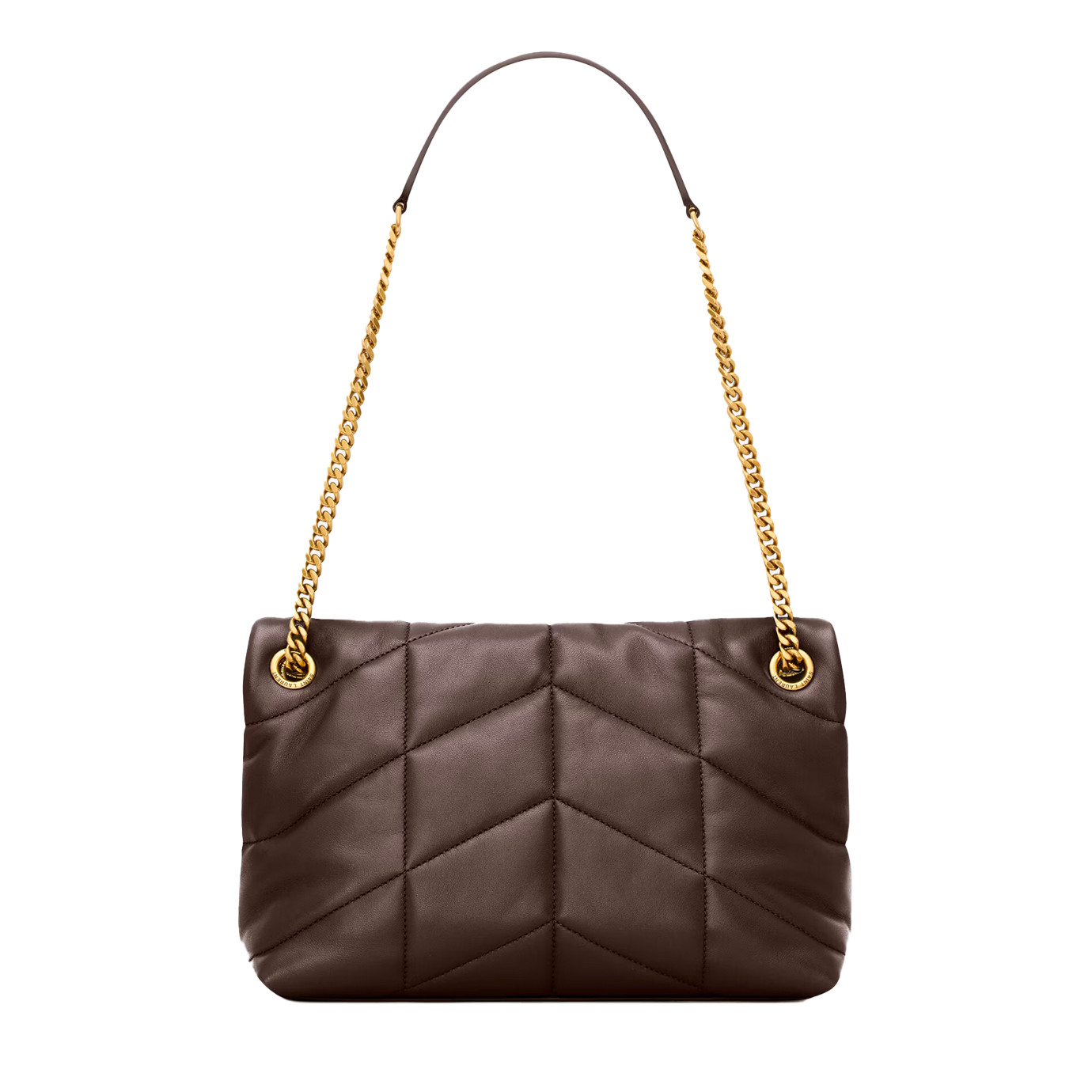 Visuel 3 : Saint Laurent| Sac Puffer Small en cuir chocolat | Boutique Parenthese Bordeaux