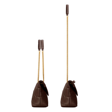 Visuel 4 : Saint Laurent| Sac Puffer Small en cuir chocolat | Boutique Parenthese Bordeaux