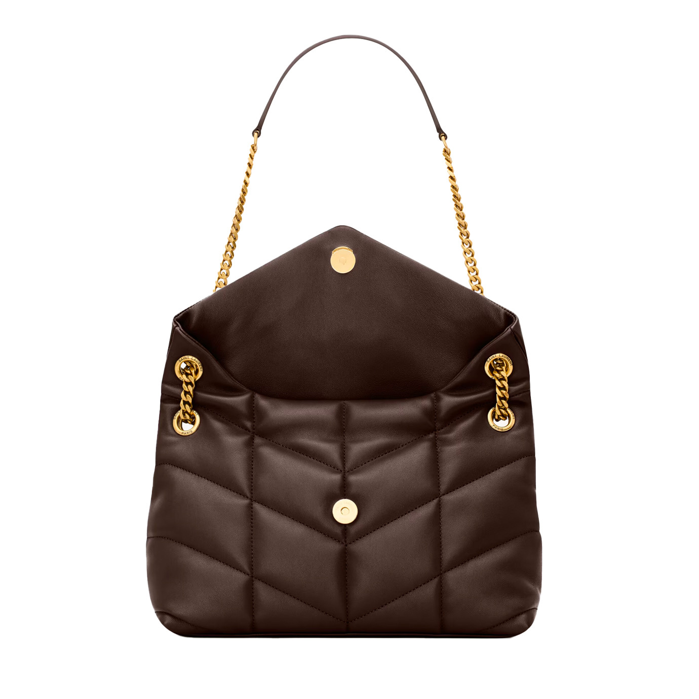Visuel 5 : Saint Laurent| Sac Puffer Small en cuir chocolat | Boutique Parenthese Bordeaux