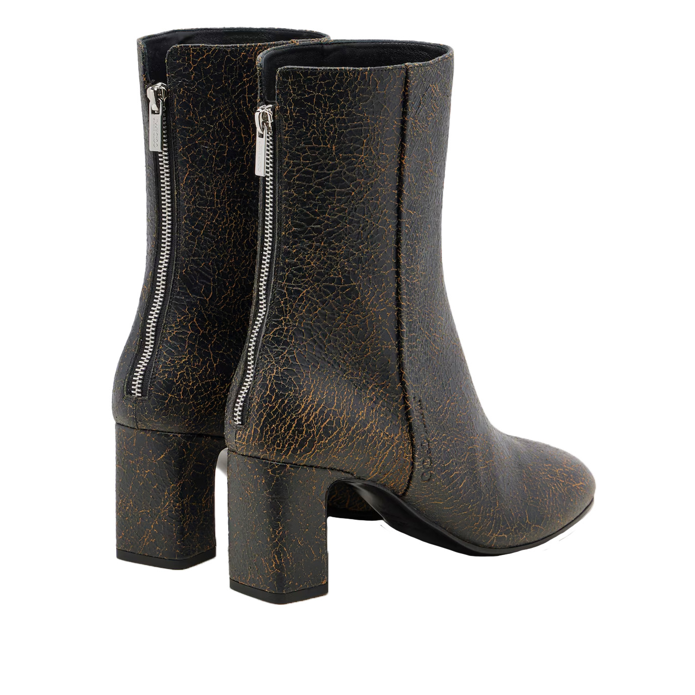 Visuel 3 : Collection Jimmy Choo Bordeaux | Boots Daze en cuir craquelé marron| Chaussures de luxe Parenthese Bordeaux