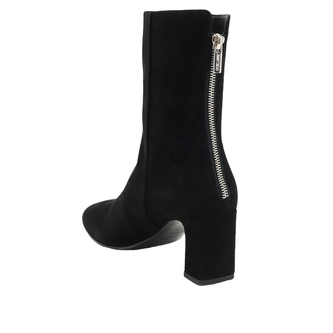 Visuel 3 : Collection Jimmy Choo Bordeaux | Boots Daze en veau velours noir| Chaussures de luxe Parenthese Bordeaux