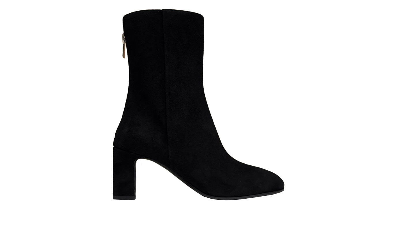 Visuel 1 : Collection Jimmy Choo Bordeaux | Boots Daze en veau velours noir| Chaussures de luxe Parenthese Bordeaux