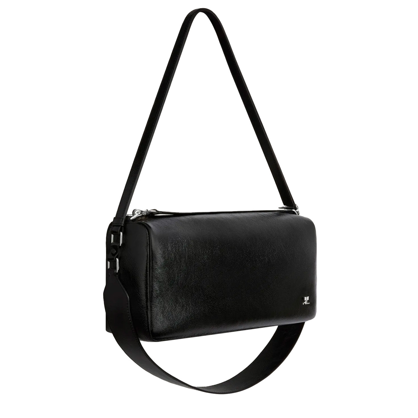 Visuel 2 : Courrèges | Sac Three Sixty médium en cuir naplack noir | Boutique Parenthese Bordeaux