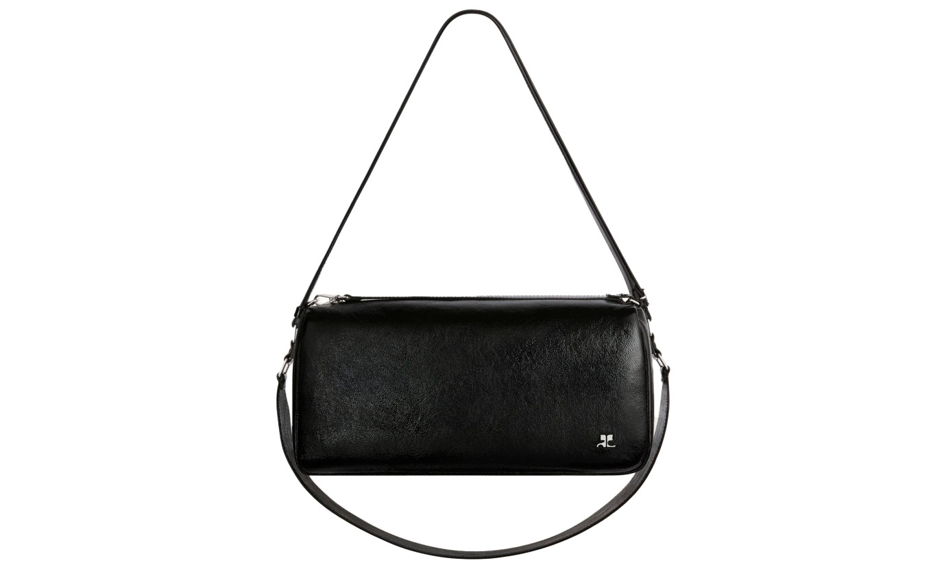 Visuel 1 : Courrèges | Sac Three Sixty médium en cuir naplack noir | Boutique Parenthese Bordeaux