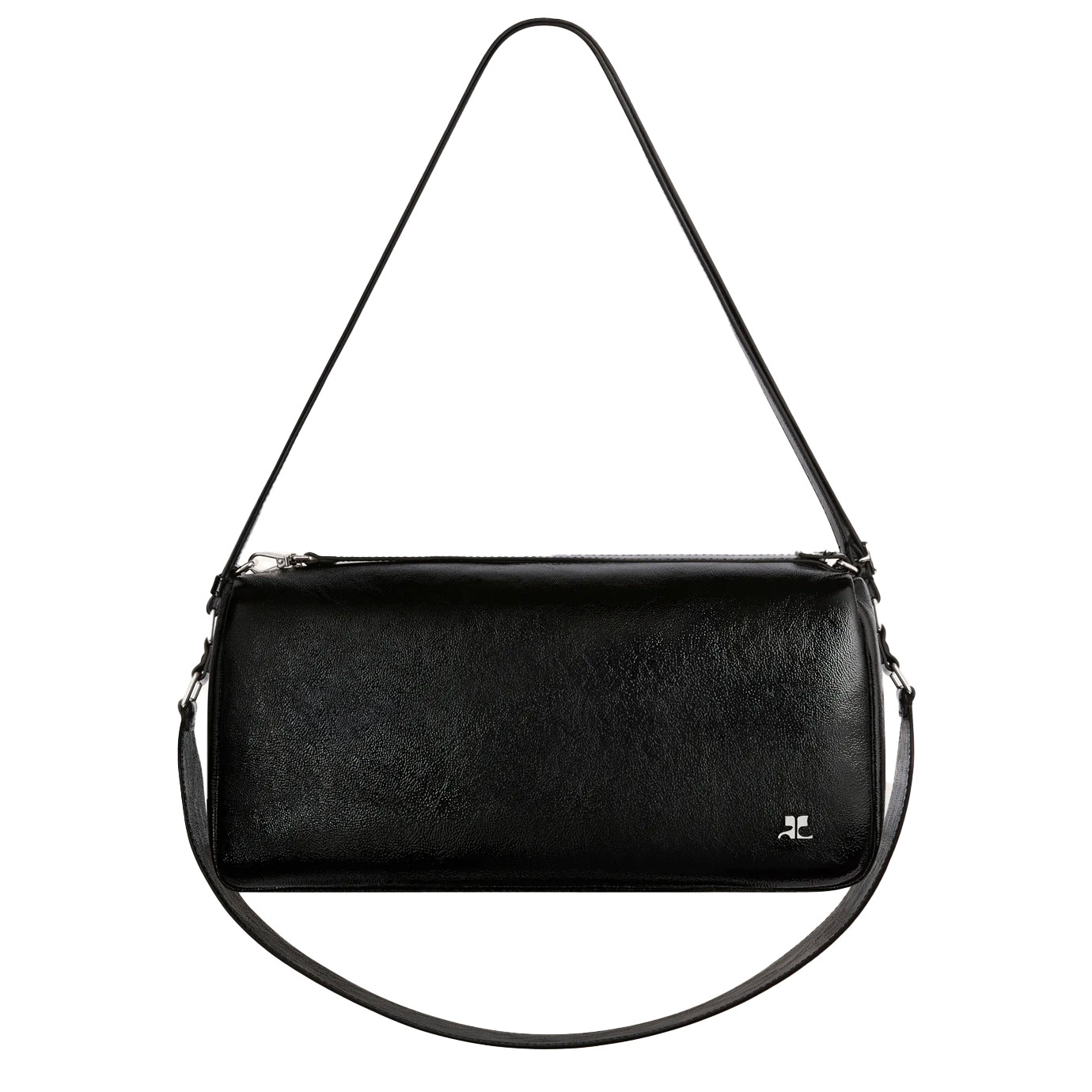 Visuel 1 : Courrèges | Sac Three Sixty médium en cuir naplack noir | Boutique Parenthese Bordeaux