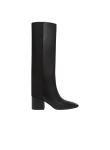 Visuel 1 : Courrèges | Botte Heritage Bi-matière en cuir noir | Boutique Parenthese Bordeaux
