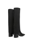 Visuel 3 : Courrèges | Botte Heritage Bi-matière en cuir noir | Boutique Parenthese Bordeaux