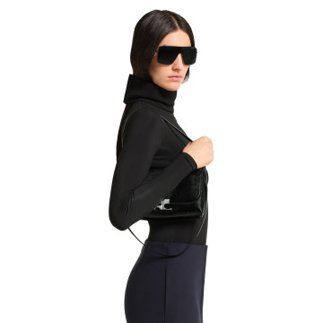 Visuel 2 : Courrèges | Sac Icotype en cuir naplack noir | Boutique Parenthese Bordeaux