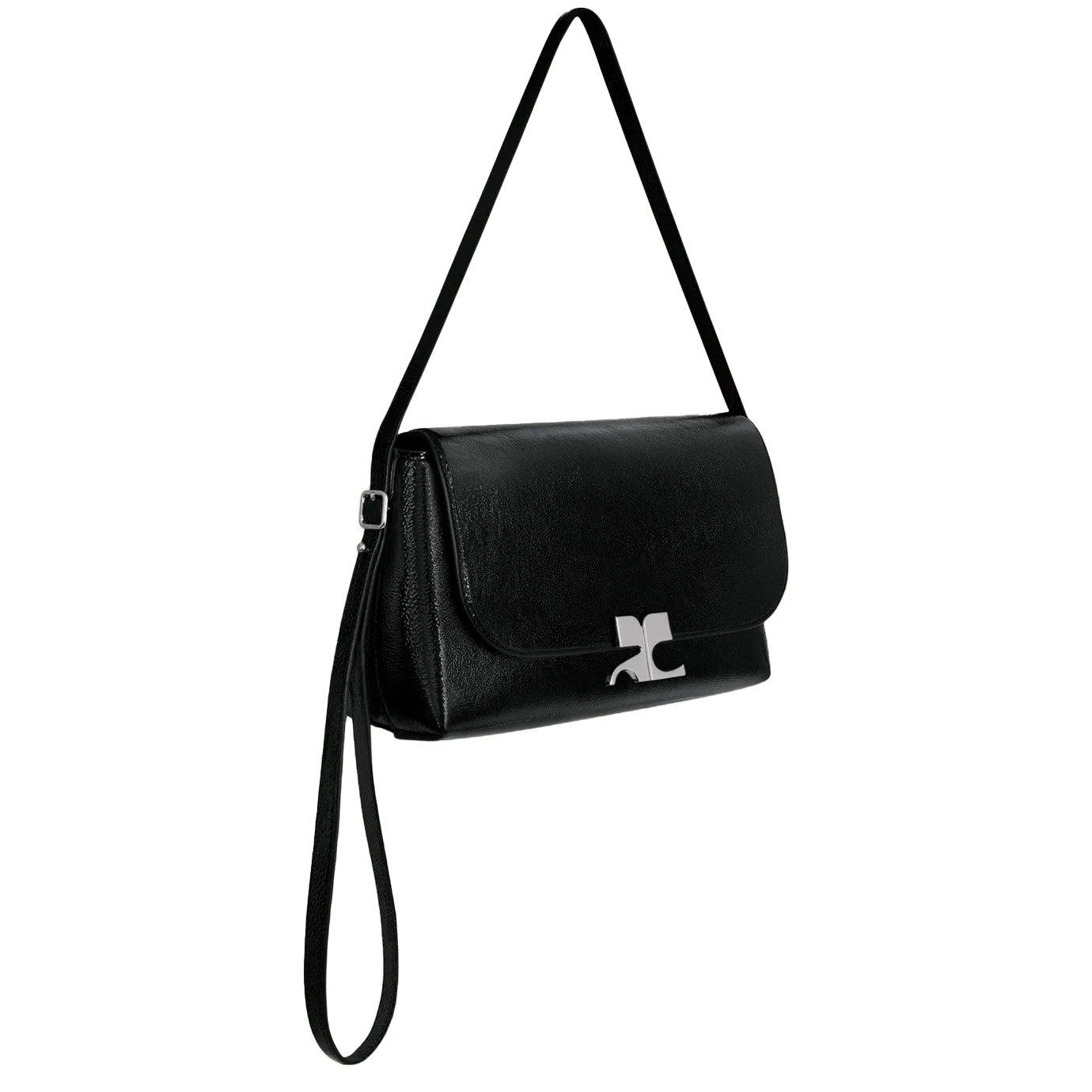 Visuel 3 : Courrèges | Sac Icotype en cuir naplack noir | Boutique Parenthese Bordeaux