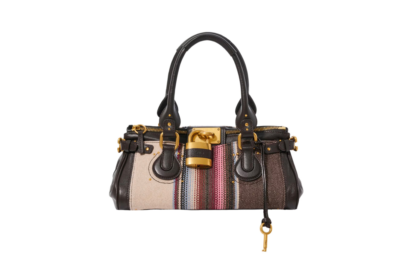 Visuel 1 : Chloé Sac Paddington tweed kohl brown| Boutique de sacs de Luxe Parenthese