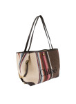 Visuel 4 : Chloé| Cabas Clover en toile et cuir brown | Boutique Parenthese Bordeaux