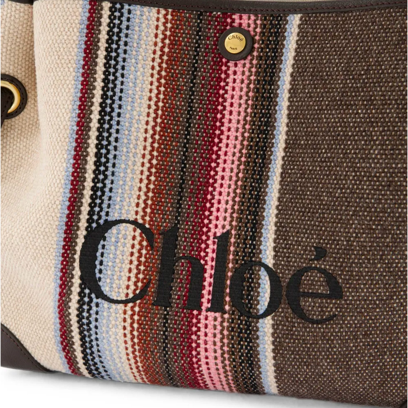 Visuel 5 : Chloé| Cabas Clover en toile et cuir brown | Boutique Parenthese Bordeaux