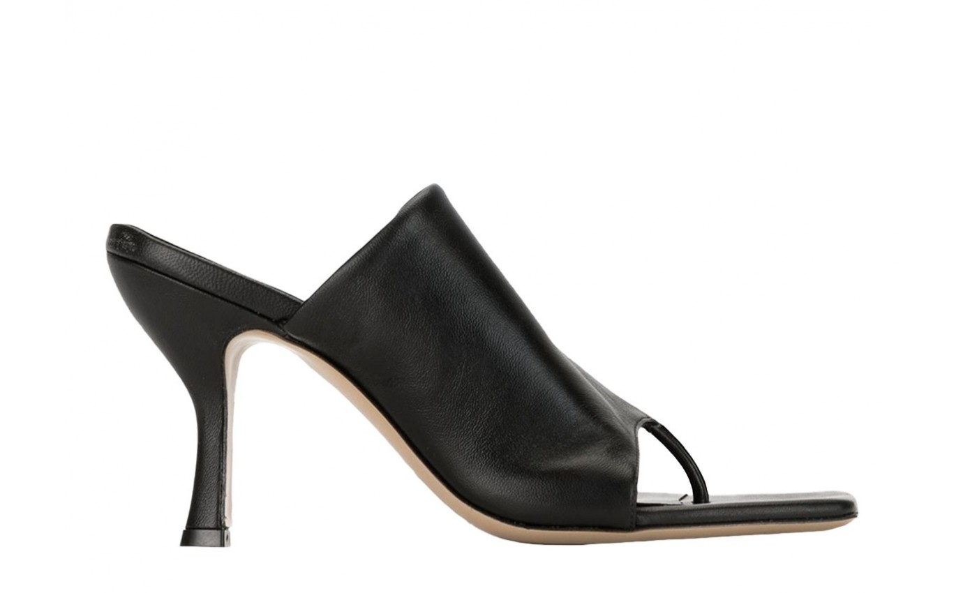 Chaussure de luxe femme GIA COUTURE X PERNILLE TEISBAEK Mule à talon Perni 02 en cuir noir