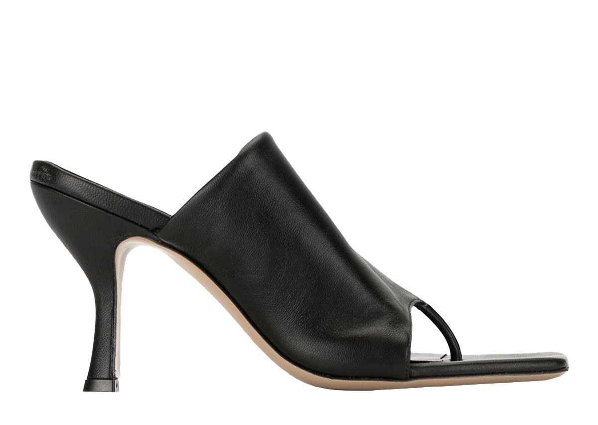 Chaussure de luxe femme GIA COUTURE X PERNILLE TEISBAEK Mule à talon Perni 02 en cuir noir