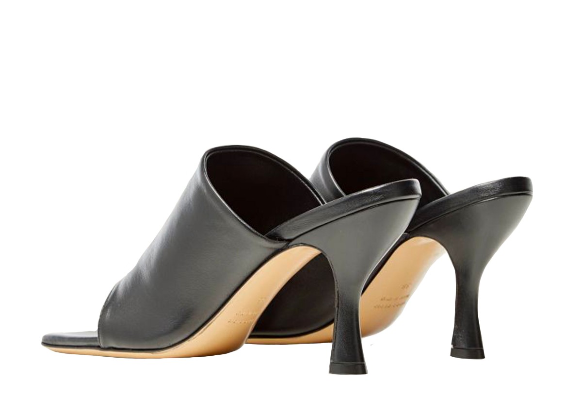 Chaussure de luxe femme GIA COUTURE X PERNILLE TEISBAEK Mule à talon Perni 02 en cuir noir