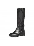Rain boots en cuir et nylon noir