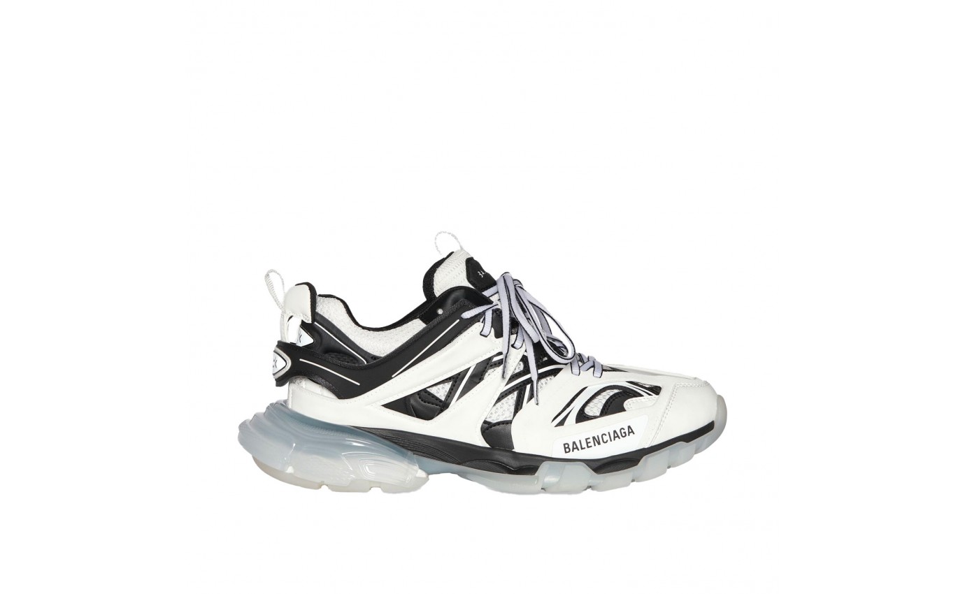 Balenciaga | Sneakers Track en maille et nylon noir et blanc