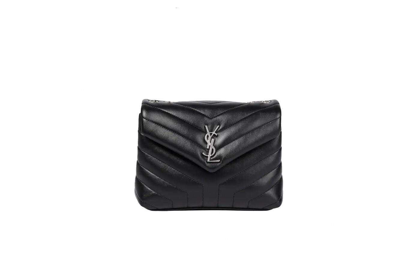 Visuel 1 : Saint Laurent| Sac Loulou Small Noir Argent | Boutique Parenthese