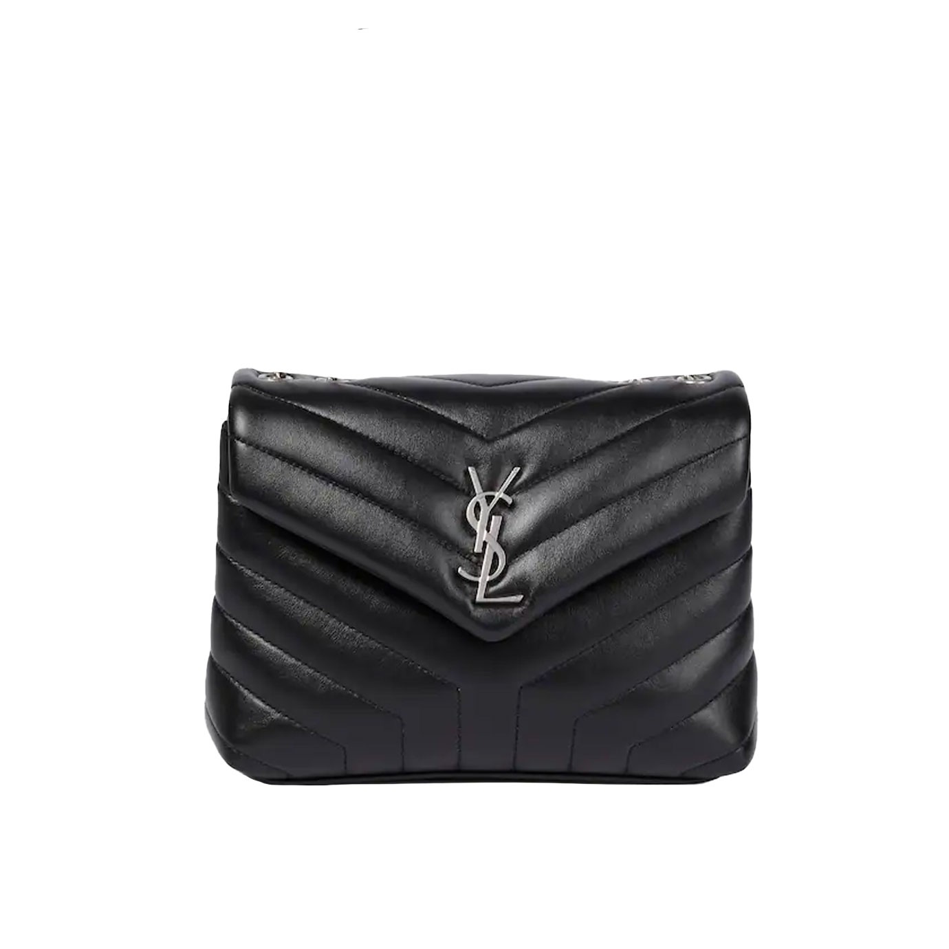 Visuel 1 : Saint Laurent| Sac Loulou Small Noir Argent | Boutique Parenthese
