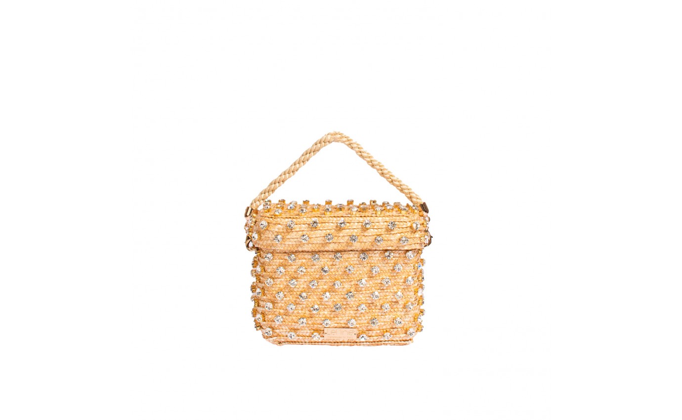 Visuel 1 : Lenine | Sac Diamond Box beige | Boutique Parenthese