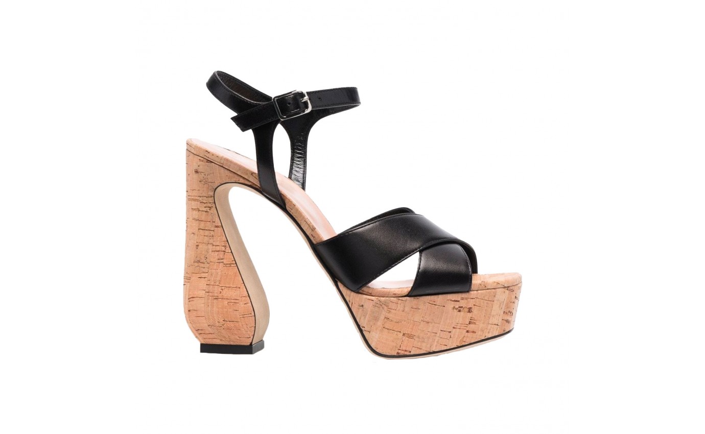 Visuel 1 : Si Rossi | Sandale Si Rossi Noir| Boutique Parenthese