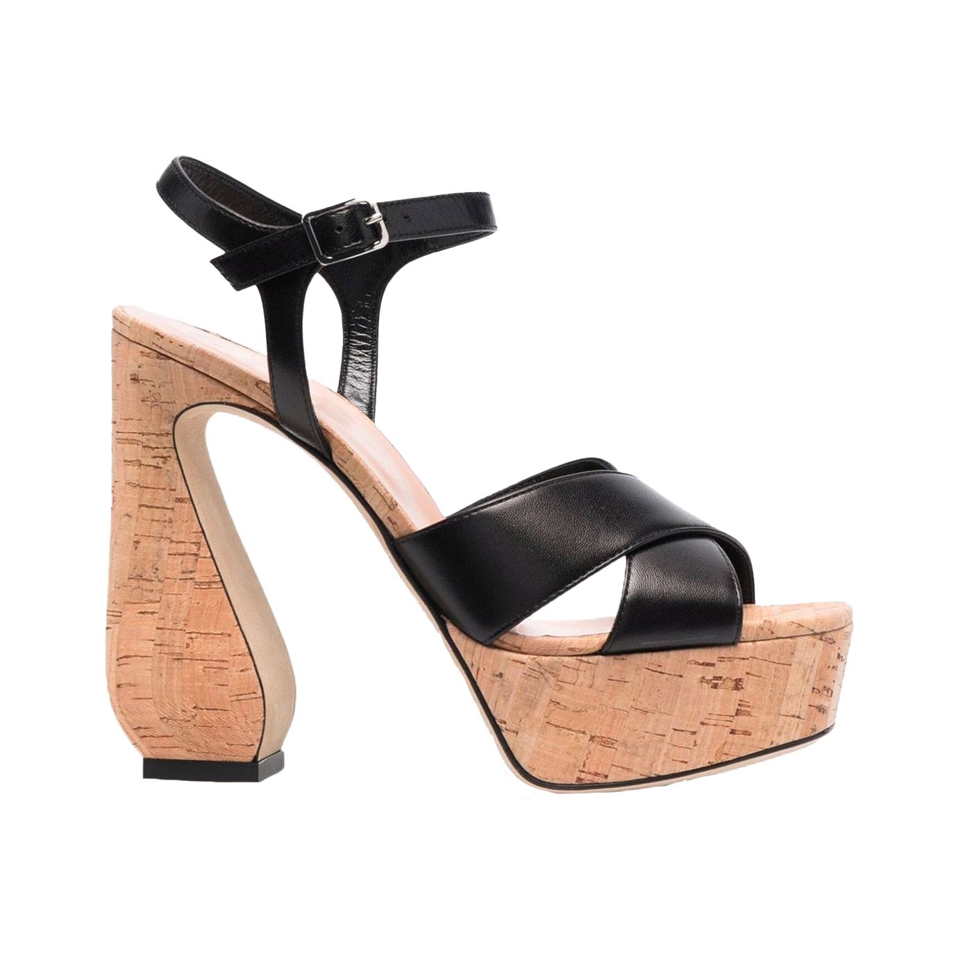 Visuel 1 : Si Rossi | Sandale Si Rossi Noir| Boutique Parenthese