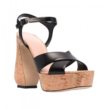 Visuel 2 : Si Rossi | Sandale Si Rossi Noir| Boutique Parenthese