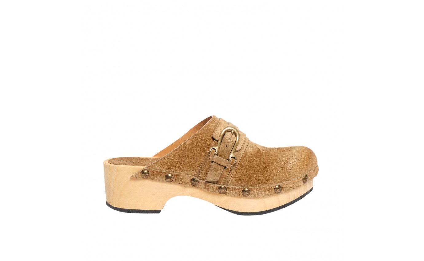 Visuel 1 : Sartore | Sabot Camel Daim | Boutique Parenthese